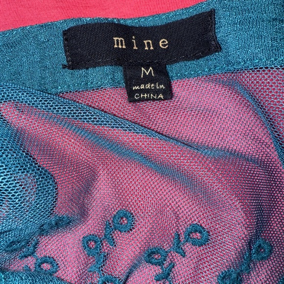 Mine Blue Lace Detail Tank Top - Picture 4 of 5